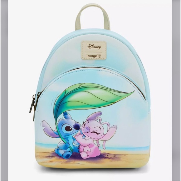 Loungefly Disney Stitch & Angel Beach Date Mini Backpack& Wallet Set main image 13